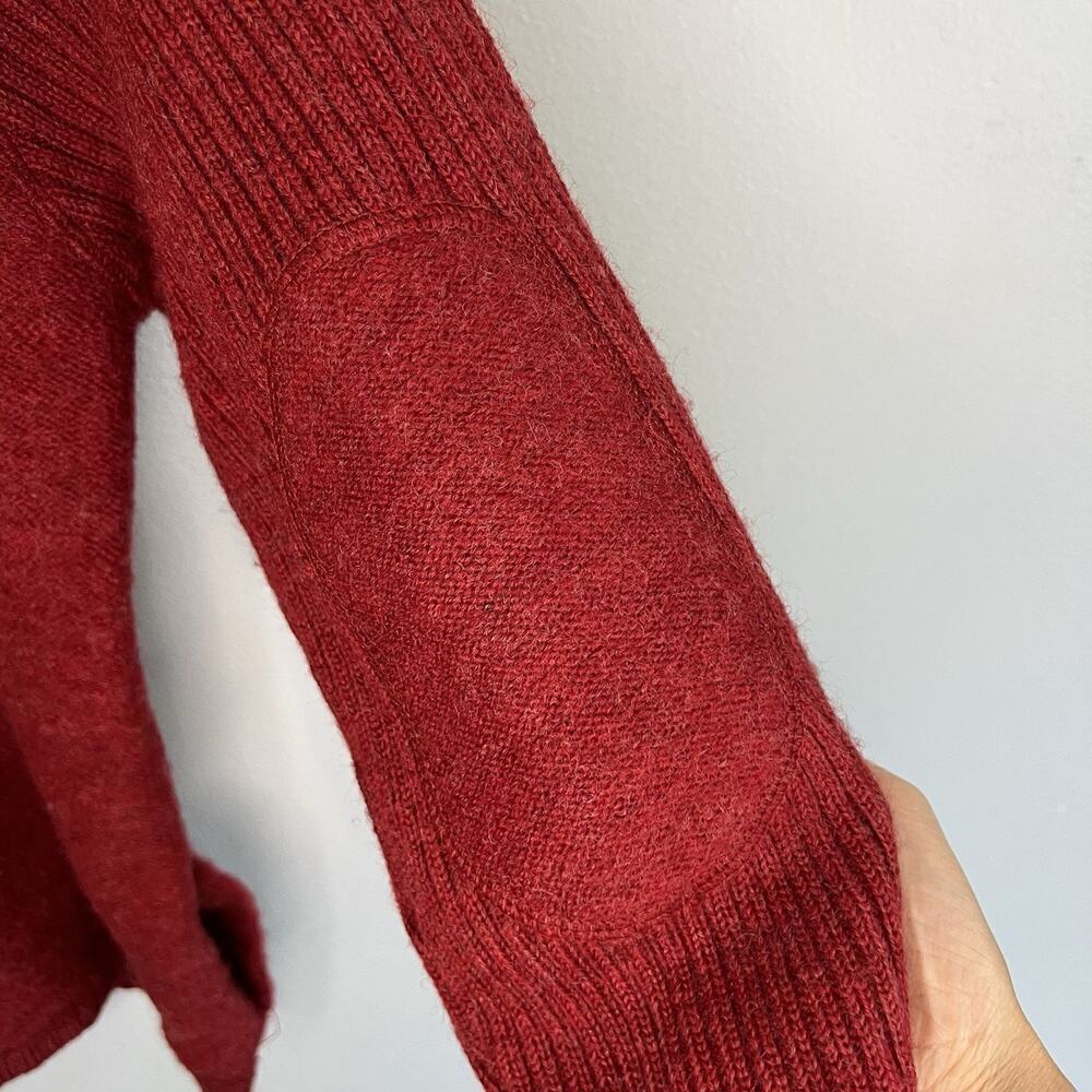 Vintage FG Women's 100% Wool Zip Up Sweater Red Sz L Australia Basic Classic - Picture 11 of 13